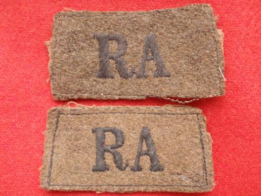 WW2 R.A Shoulder Slides