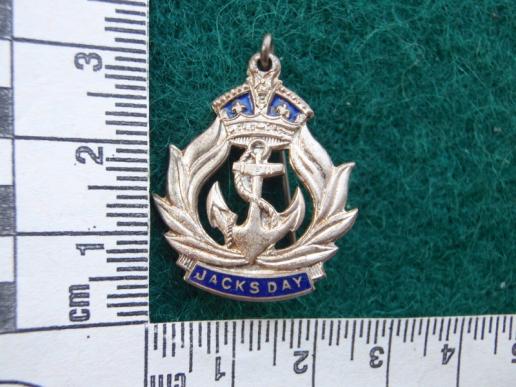 WW2 'JACKS DAY' w/m & Enamel Lapel Badge  