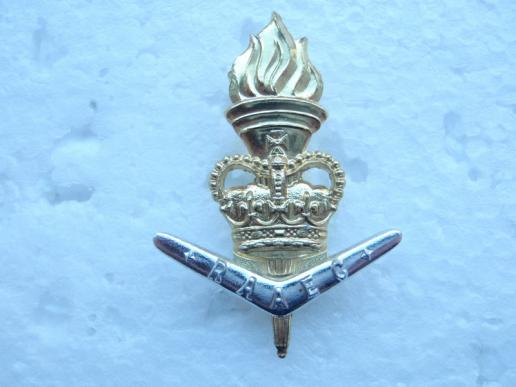 R.A.A.E.C Anodised Hat Badge