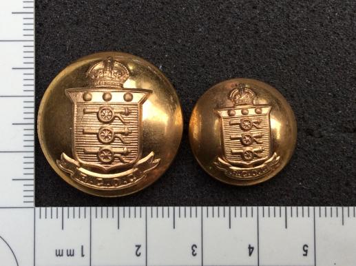 WW2 R.C.O.C gilt officers buttons
