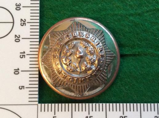 Post 1881 The Cheshire Regiment Militia/ Volunteer Button 
