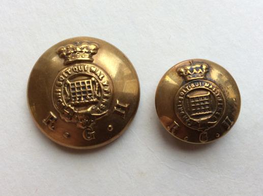 Royal Gloucestershire Hussars Brass Buttons 