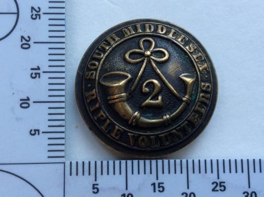 2nd South Middlesex Rifle Volunteers Large Button 