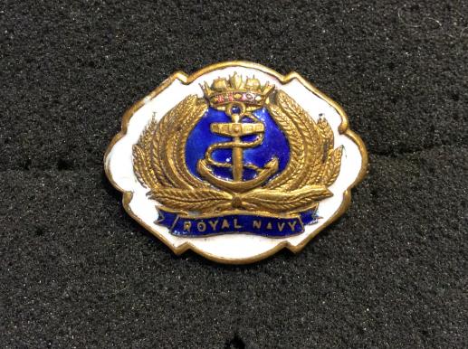 Boer/WW1 Royal Navy white faced enamel Sweetheart 