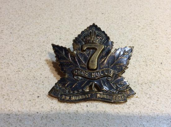 WW2 7th Battalion ( North West Murray Borderers) Cap Badge