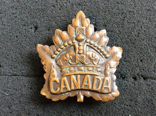 WW1 CANADA General Service Cap Badge