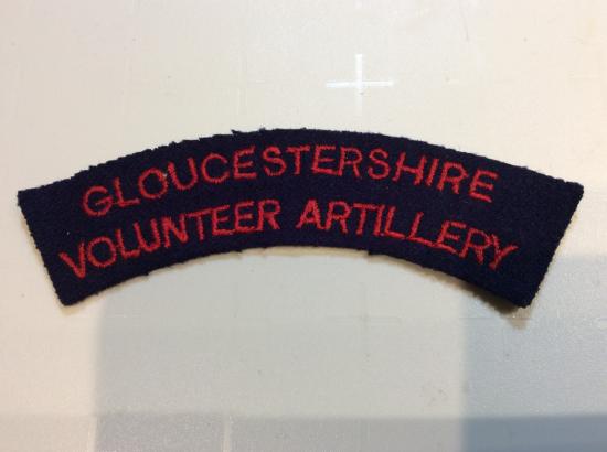 GLOUCESTERSHIRE VOLUNTEER ARTILLERY shoulder title