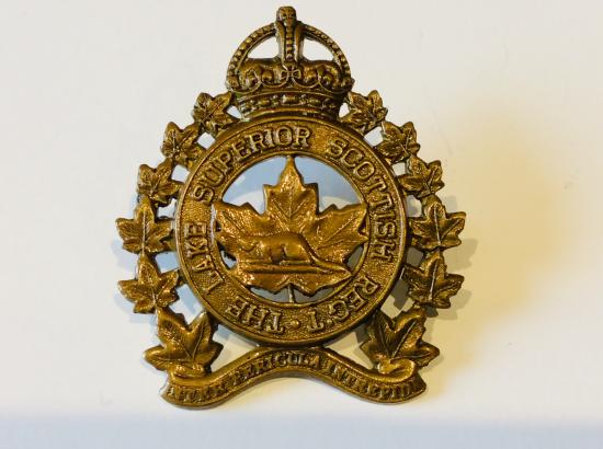 WW2 Canadian Lake Superior Scottish Cap badge