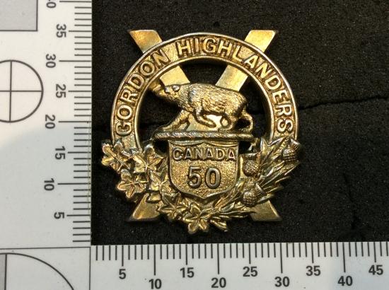 WW1 50th Gordon Highlanders Of Canada sporran badge
