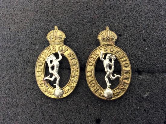 WW2 Royal Corps Of Signals Collar badge