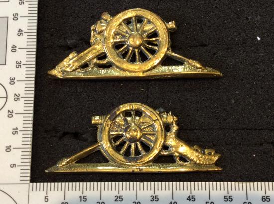 WW1/2 Royal Artillery Sergeants Brass Sleeve Cannons