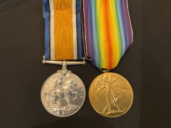 WW1 Pair; 23125 Pte H.ROFE E.SURR. REGT & R.W.F