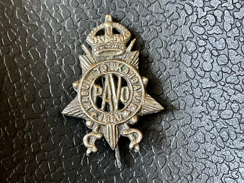 WW2 Indian Army P.A.V.O Cavalry pugri fixing cap badge