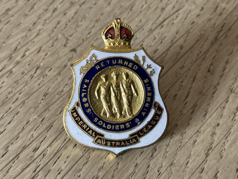 Australian R.S.S.A.L Lapel badge, mint condition by STOKES