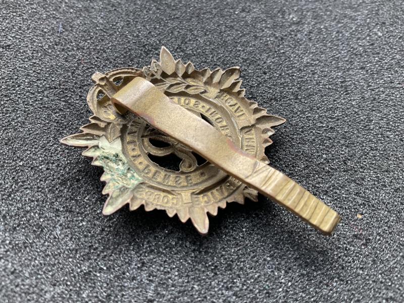 WW2 R.A.S.C cap badge with unusual slider