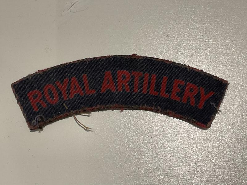 WW2 Printed ROYAL ARTILLERY shoulder title