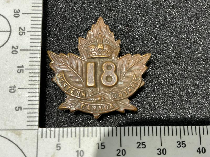 WW1 C.E.F 18th Infantry Battalion collar badge