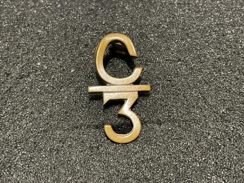 WW1 C.E.F 3rd Battalion C/3 (Toronto) collar badge