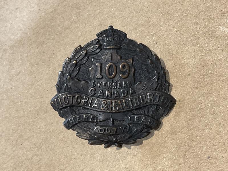 WW1 C.E.F 109th Inf Battalion collar badge.