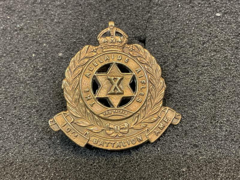 10th Battalion A.M.F , The Adelaide Rifles collar dog