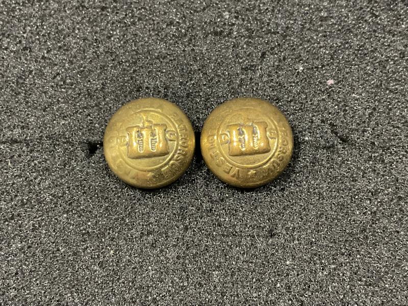 WW1 5th Inniskilling Dragoon Guards officers hat buttons