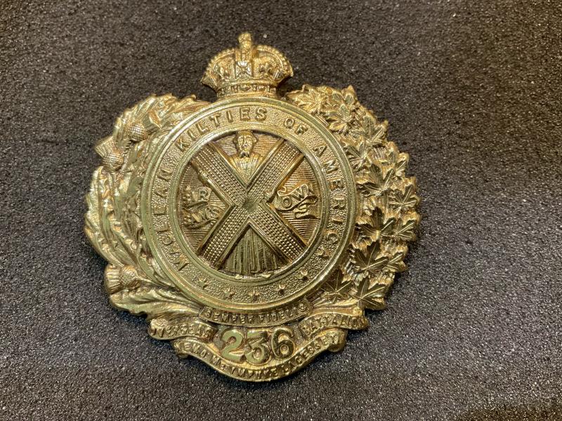 236th MACLEAN KILTIES OF AMERICA  glengarry (type 2)