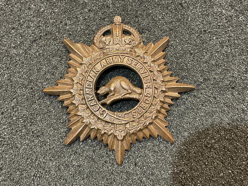 WW1 Canadian Army Service Corps O.S.D cap badge