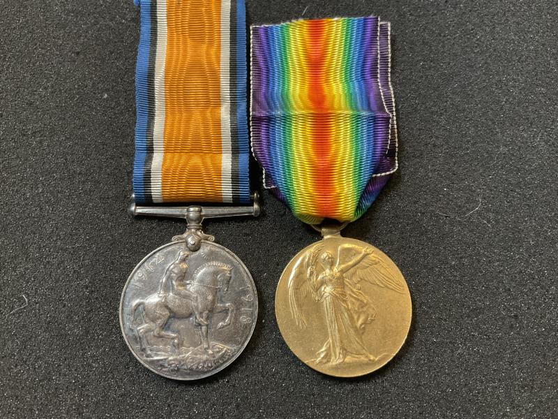 WW1 Pair; 222830 W.PICKERALL R.A (Signaller)