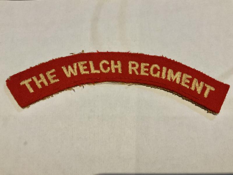 WW2 THE WELCH REGIMENT cloth shoulder title