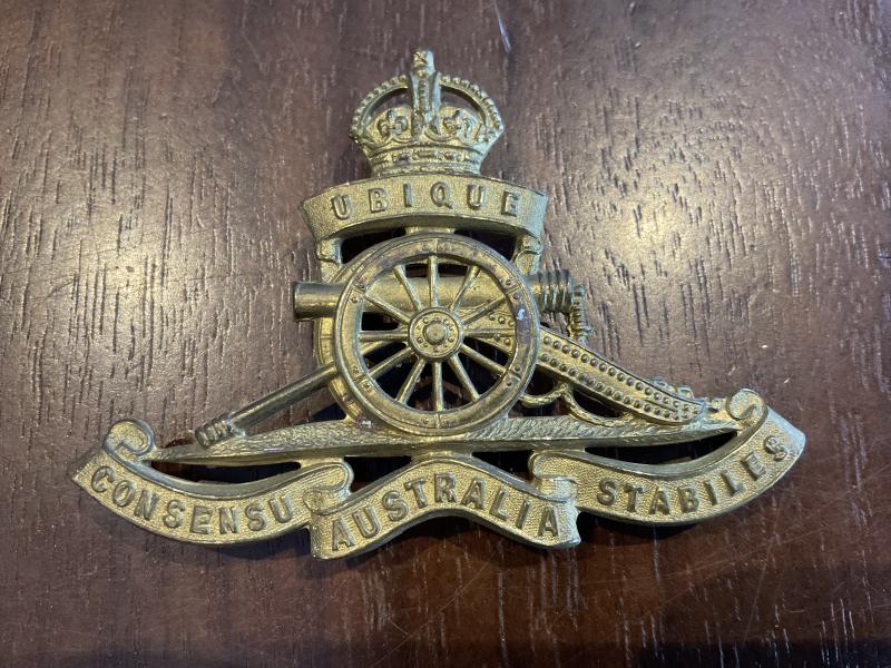 WW2 Royal Australian Artillery cap badge