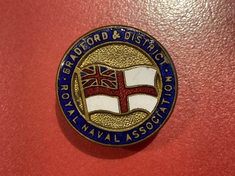 WW1/2 Bradford & District Royal Naval Association lapel badge