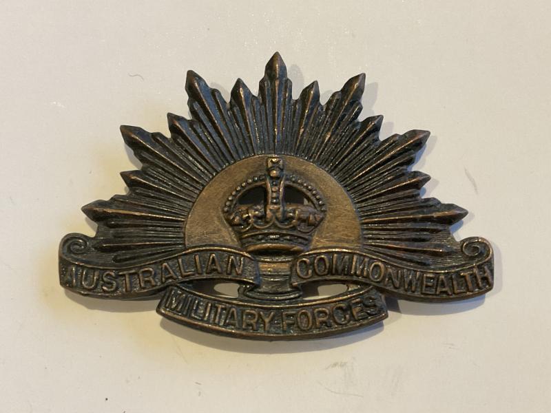 WW2 Australian Rising Sun collar badge by SHERIDEN PERTH