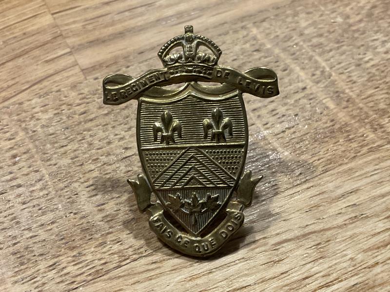 Canadian Le Regiment de Levis cap badge, 1st pattern