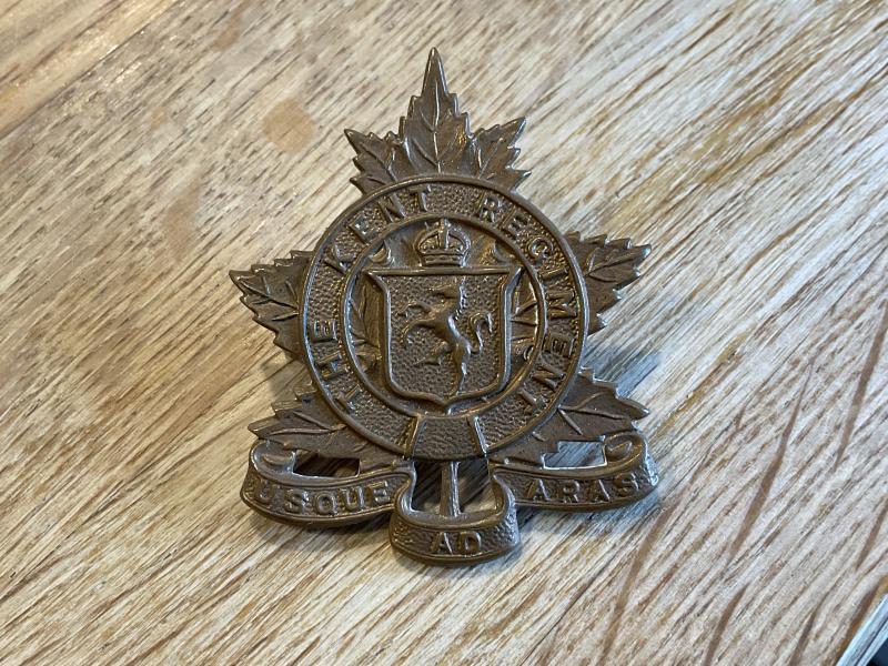 WW2 Kent Regiment cap badge made by RODEN.