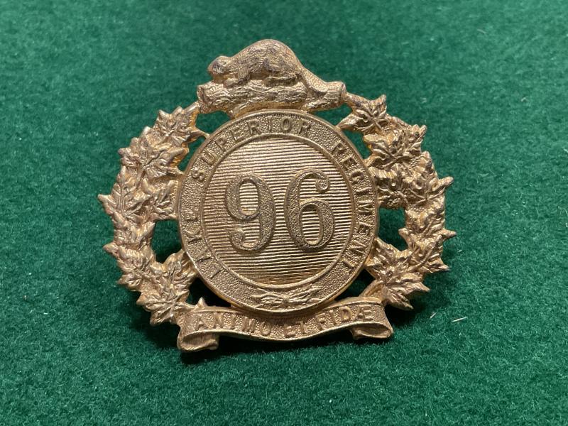 Canadian Militia; 96th Lake Superior Regiment collar badge
