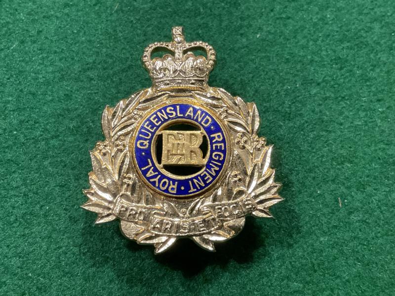 Royal Queensland Regiment collar badge by STOKES.