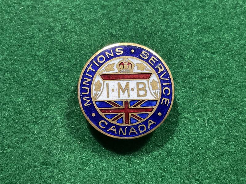 WW1 Canada Munitions Service lapel badge