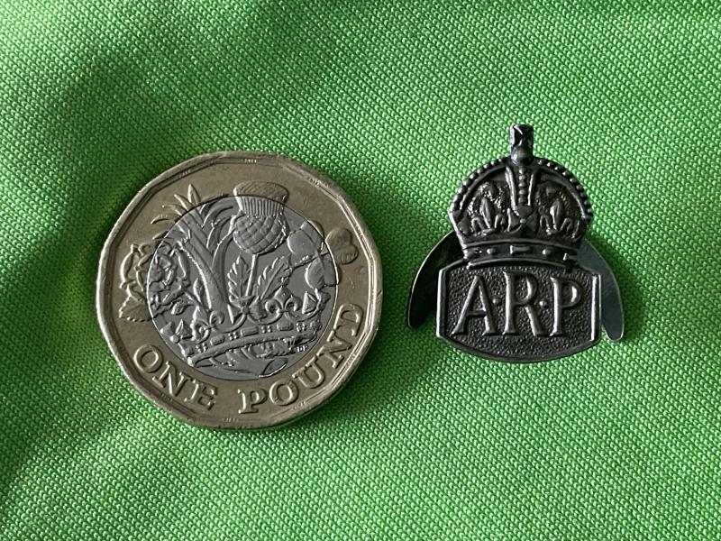 1939 Chester hallmarked miniature A.R.P lapel badge by Horner.