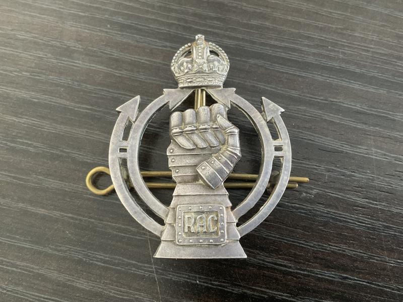 1941 dated silver R.A.C Officers cap badge by Gaunt.