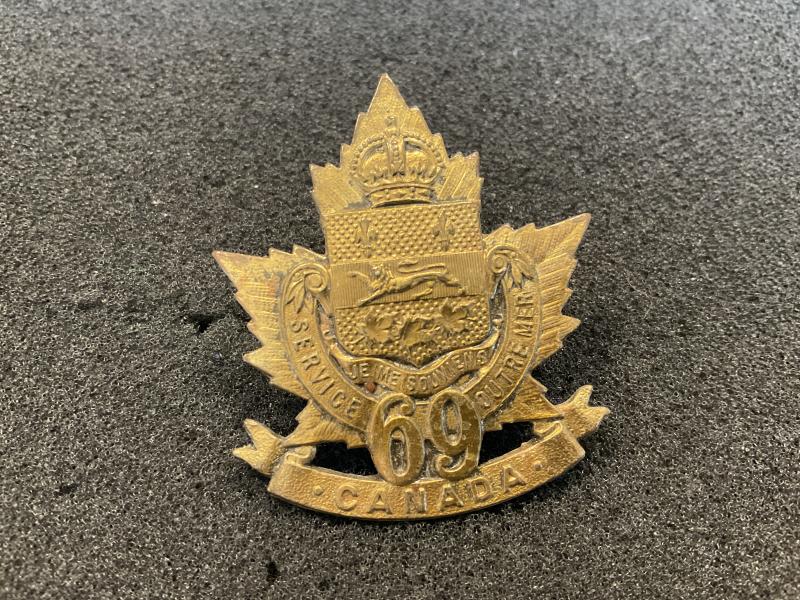 WW1 C.E.F 69th Infantry Battalion cap badge.