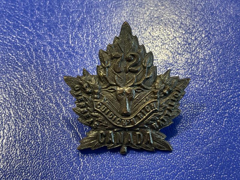 WW1 C.E.F 72nd Inf Battalion ‘Seaforth Highlanders’ collar badge