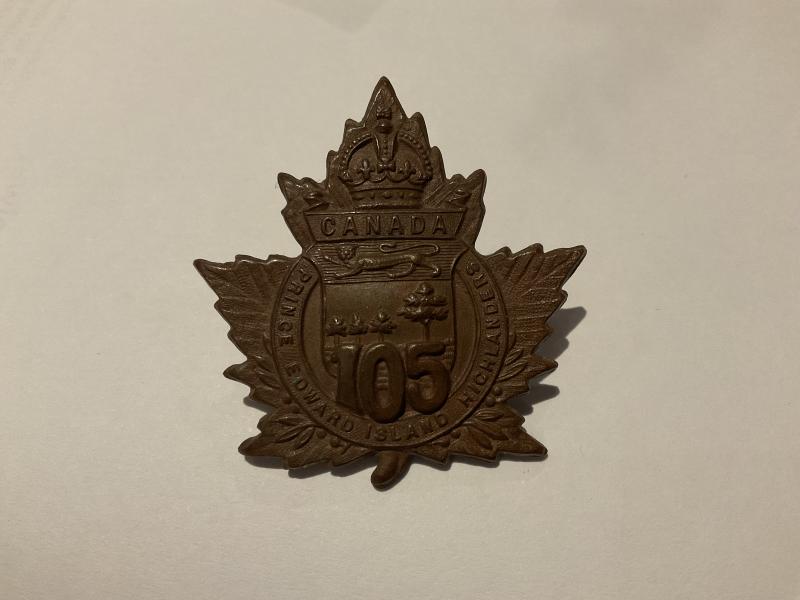 WW1 C.E.F 105th Infantry Battalion cap badge.