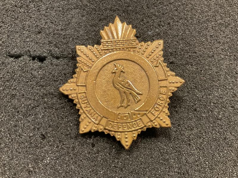 Brass other ranks Guyana Defence Force cap badge