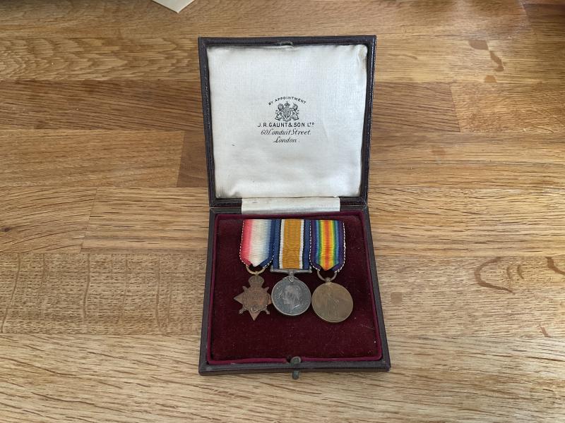 WW1 Mons trio boxed miniature set made by Gaunt.