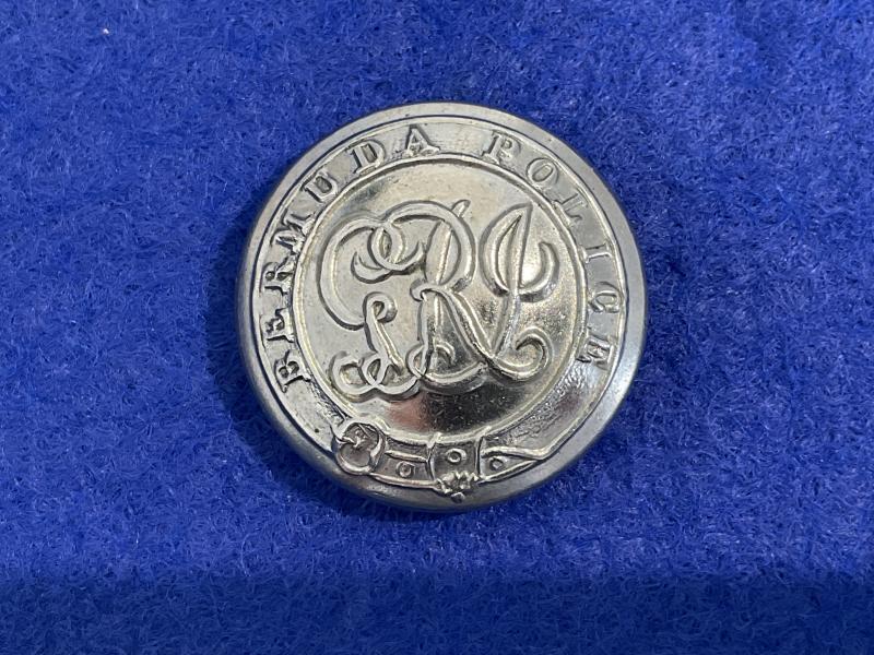 George V Bermuda Police button.