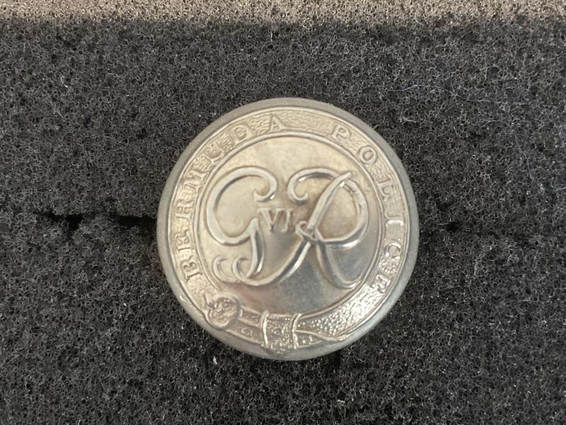 George V Bermuda Police button by Hobson.