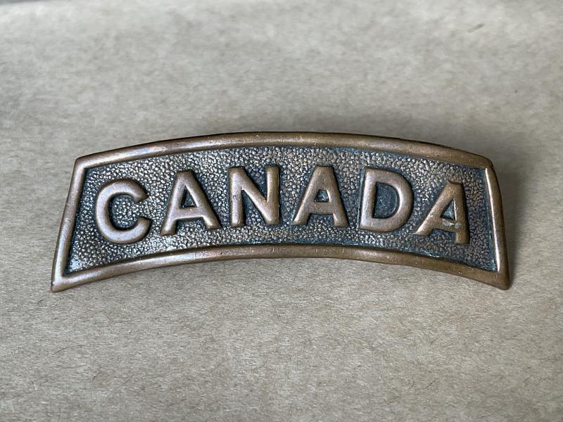 WW1 C.E.F CANADA  shoulder title by SCULLY