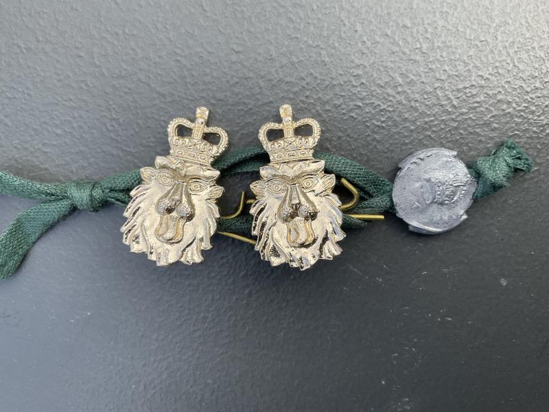 Anodised Bermuda Regiment collar badges. (Sealed patterns)