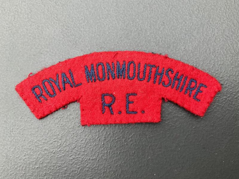 Royal Monmouthshire Royal Engineers shoulder title.