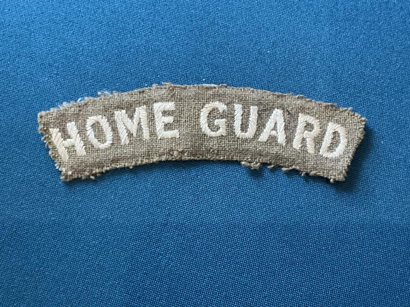 WW2 HOME GUARD wool backed shoulder title